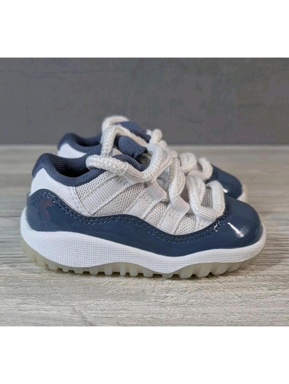 Jordan 11 Retro Low Toddler Size 5C Blue White Patent Basketball Shoes Kids